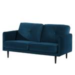 Sofa Pigna (2,5-Sitzer) Webstoff - Samt Ravi: Marineblau