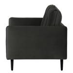 Sofa Pigna (2-Sitzer) Webstoff - Samt Ravi: Anthrazit