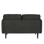 Sofa Pigna (2-Sitzer) Webstoff - Samt Ravi: Anthrazit