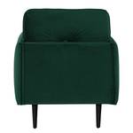 Fauteuil Pigna I Geweven stof - Velours Ravi: Antiek groen