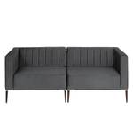 Sofa Luparo I (2,5-Sitzer) Webstoff - Samt Onoli: Anthrazit