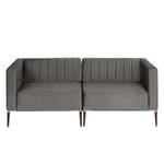 Sofa Luparo I (2,5-Sitzer) Webstoff - Samt Onoli: Rauchgrau