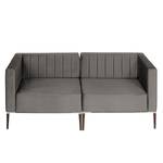 Sofa Luparo I (2,5-Sitzer) Webstoff - Samt Onoli: Rauchgrau