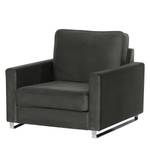 Fauteuil Radon fluweel - Velours Ravi: Antracitekleurig