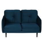 Sofa Pigna (2-Sitzer) Webstoff - Samt Ravi: Marineblau