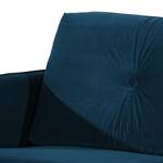 Sofa Pigna (2-Sitzer) Webstoff - Samt Ravi: Marineblau