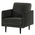 Fauteuil Pigna I Velours Ravi: Anthracite