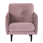 Fauteuil Pigna I Geweven stof - Velours Ravi: Mauve