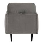 Fauteuil Pigna I Geweven stof - Velours Ravi: Taupe