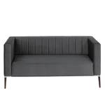 Sofa Luparo I (2-Sitzer) Webstoff - Samt Onoli: Anthrazit