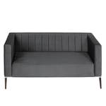 Sofa Luparo I (2-Sitzer) Webstoff - Samt Onoli: Anthrazit