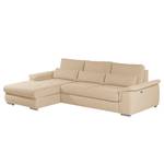 Ecksofa Renay I Webstoff Meara: Beige - Longchair davorstehend links