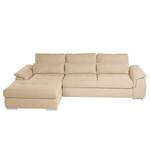 Ecksofa Renay I Webstoff Meara: Beige - Longchair davorstehend links