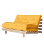 Schlafsofa Roots 140 I Baumwolle - Safrangelb - Beige