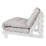 Canapé convertible Roots 140 I Coton - Gris clair - Blanc