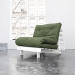 Slaapfauteuil Roots 90 I katoen - Antiek groen - Wit