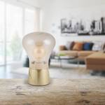 Lampe Kerry Verre transparent / Aluminium - 1 ampoule - Doré