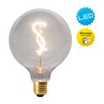 LED-lamp Dilly I transparant glas/aluminium - 1 lichtbron - Platina