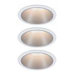 Inbouwlamp Cole Coin aluminium/kunststof - Wit/zilverkleurig - Set van 3