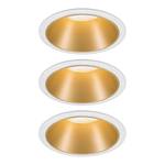 Einbauleuchte Cole Coin Aluminium / Kunststoff - Weiß / Gold - 3er Set