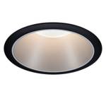 Inbouwlamp Cole II aluminium/polycarbonaat - Zwart/zilverkleurig - Aantal lichtbronnen: 1