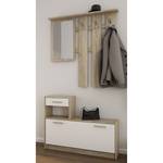 Compacte garderobe Brancepeth Sonoma eikenhouten look/wit