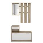 Vestiaire compact Brancepeth Imitation chêne de Sonoma / Blanc