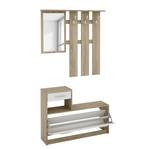 Compacte garderobe Brancepeth Sonoma eikenhouten look/wit