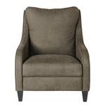 Fauteuil Wingen I fluweel - Microvezel Bice: Donkerbruin