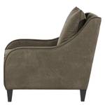 Fauteuil Wingen I fluweel - Microvezel Bice: Donkerbruin