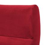 Fauteuil Vains Velours Ravi: Rouge - Sans repose-pieds