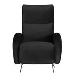 Fauteuil Vains Velours Ravi: Noir - Sans repose-pieds