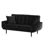 2-Sitzer Sofa Vaise Samt Ravi: Schwarz