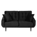 2-Sitzer Sofa Vaise Samt Ravi: Schwarz