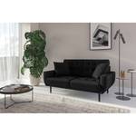 2-Sitzer Sofa Vaise Samt Ravi: Schwarz