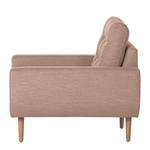 Fauteuil Vaise fluweel - Geweven stof Meara: Mauve