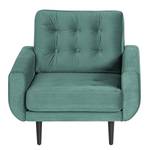 Fauteuil Vaise fluweel - Velours Ravi: Petrolkleurig