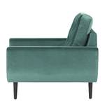 Fauteuil Vaise fluweel - Velours Ravi: Petrolkleurig