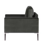 Fauteuil Sauvo fluweel - Velours Ravi: Antracitekleurig