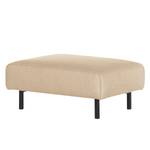 Polsterhocker Tapio I Samt - Webstoff Meara: Beige