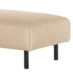 Polsterhocker Tapio I Samt - Webstoff Meara: Beige