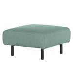 Pouf repose-pieds Tapio I Velours - Tissu Meara: Gris menthe