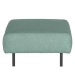 Pouf repose-pieds Tapio I Velours - Tissu Meara: Gris menthe