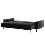 Canapé convertible Tapio Velours - Velours Ravi: Noir