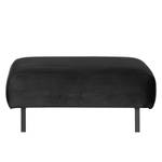 Pouf repose-pieds Tapio I Velours - Velours Ravi: Noir