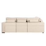 Ecksofa Woodway I Webstoff - Creme - Ottomane davorstehend links - Kein Zubehör inklusive