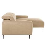 Ecksofa Toolo Webstoff - Beige - Longchair davorstehend rechts