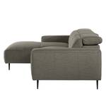 Ecksofa Toolo Webstoff - Grau - Longchair davorstehend links