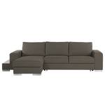 Ecksofa Vassy Webstoff Voer: Anthrazit - Longchair davorstehend links - Tablett