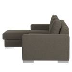 Ecksofa Vassy Webstoff Voer: Anthrazit - Longchair davorstehend links - Tablett